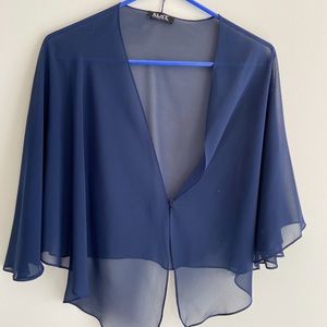 Navy blue, sheer cover up